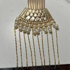 ビラかんざし 前撮り 着物 びら下がり ゴールド ヘアアレンジ ヘッドドレスの画像