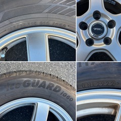 YOKOHAMA ヨコハマ iceGUARD iG60  スタッドレス 冬用タイヤ TOPRUN　アルミホイール ④本セット PCD100 195/65R15 2022年29週 プリウス の画像