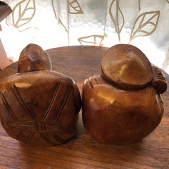 木彫り◆手彫り◇七福神◆大黒様◇恵比寿様セット◆彫刻の画像