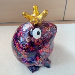 ポンピドゥ　カエル　貯金箱の画像