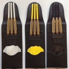 スチールチップダーツセット 8セット(ケース付き) + 予備シャフト&フライトの画像