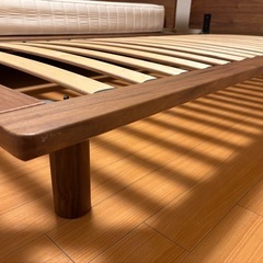 【無印良品】ベッドフレームウォールナット　の画像