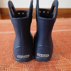 クロックス　ベビー長靴　ネイビーの画像