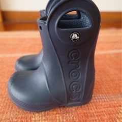 クロックス　ベビー長靴　ネイビーの画像