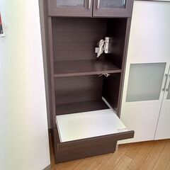 ★リユースのサカイつくば店★TK7672  食器棚 ブラウン H180×D40×W59 クリーニング済みの画像