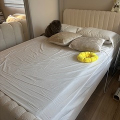 もこもこベッドフレーム セミダブルの画像