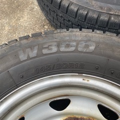 145/80R12　タイヤ付きホイールセットの画像