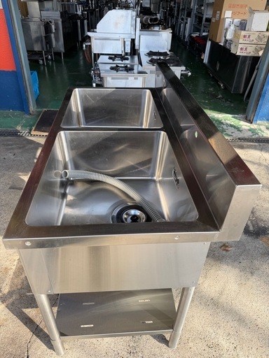 マルゼン2槽シンク 1200x600x800(+150) マルゼン2槽シンク 1200x600x800(+150)