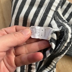 裾リブ✨切り替えデザイン✨ボーダー柄✨レギンス✨長ズボン✨の画像