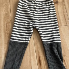 裾リブ✨切り替えデザイン✨ボーダー柄✨レギンス✨長ズボン✨の画像