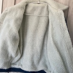 ボア襟付きデニムジャケット XLの画像
