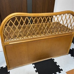 ラタン　藤　竹　収納　ベンチ　チェア　2人掛けの画像