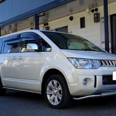 車検満タン 28年式 デリカD5 クリーンディーゼルターボ ナビ フルセグTV Bluetooth フリップダウンモニター バックモニター 両側パワスラ スマートキー シートヒーター クルコン HID ETCの画像