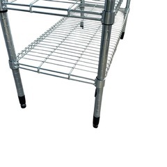 スチールラック 3段 メタルラック シルバーの画像