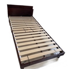 ブラウン　シングルベッド　フレームの画像