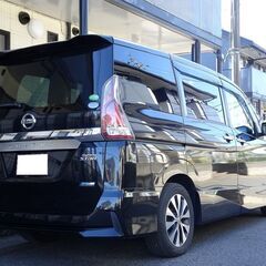 車検満タン セレナハイブリッド ハイウェイスターＶセレクション エマージェンシーブレーキ ナビ フルセグTV Bluetooth フリップダウンモニター アラウンドビューモニター 両側パワスラ インテリキー クルコン LEDライト ETCの画像