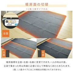 空気をキレイにする ホットカーペット 本体 (3畳タイプ)小さく折りたためるタイプ(24折り) SUS-302 電気カーペット ホットマット 消臭 トリプルフレッシュ 3畳 おしゃれ 山善(YAMAZEN) の画像