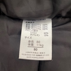 ダウンジャケット　80
の画像