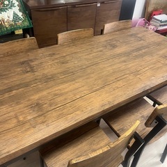 お話中　6人がけダイニングテーブル7点セット　の画像