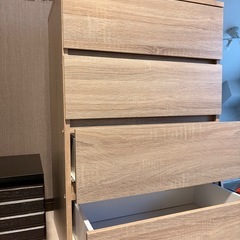 チェスト4段　木製　ナチュラル　の画像