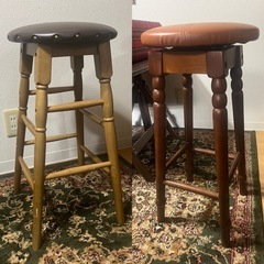 ハリーポッターバレル（樽）型カウンターテーブルと木製スツール2脚のセットの画像