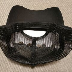 新品未使用■ロゴキャップメッシュ帽子アメカジブラックダメージ風の画像