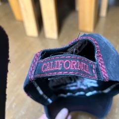 レディース　刺繍 ダメージキャップ ネイビーの画像