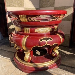希少　太光寺　りん台　漆塗/金箔 大型仏具 寺院仏具 伝統仏具 おりん径75cmの画像