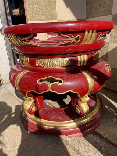 大型希少　太光寺　りん台　高さ69cm 金箔 大型寺院 伝統仏具 径75cm 希少 太光寺 りん台 漆塗/金箔 大型仏具 最高 寺院仏具 伝統仏具 おり