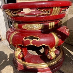 希少　太光寺　りん台　漆塗/金箔 大型仏具 寺院仏具 伝統仏具 おりん径75cmの画像