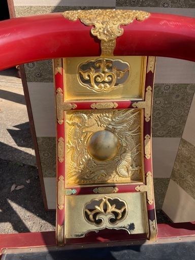 寺院仏具 ルーツ型本曲録 平安寺 住職/僧侶の椅子 ファッション 漆塗