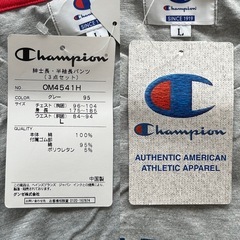 チャンピオンChampion長袖Tシャツ灰色グレーグレイ長袖カットソートレーナーサイズLグンゼ肩幅　約45センチ 袖丈　約58.5センチ 身幅　約54センチ 着丈　約69センチの画像