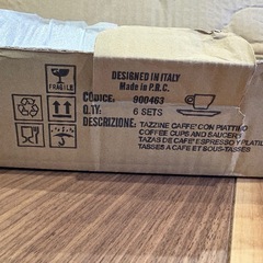 KIMBO エスプレッソカップ&ソーサー　6客セット
の画像