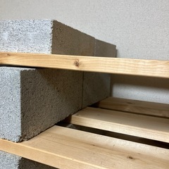 自作 板ラック14段 幅2.7メートルの画像