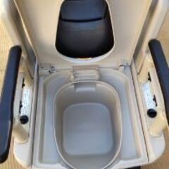 アロン 介護 簡易トイレ ポータブルトイレ 安寿 ジャスピタ 中古 手渡し・引取り限定の画像