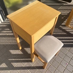 ミニ鏡台　机　椅子　1人テーブル　ミニ勉強机の画像