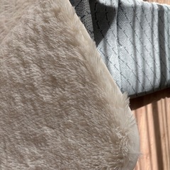 【美品◎】洗えるシャギーラグ ホワイト　190x190の画像