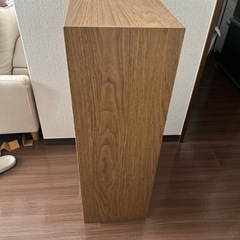 3段カラーボックス 木目調の画像