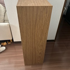 3段カラーボックス 木目調の画像