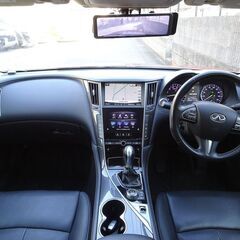 即乗りＯＫ 車検9年6月 スカイライン 350GT ハイブリッド タイプP エマージェンシーブレーキ レーダークルーズ ナビ フルセグTV Bluetooth アラウンドビューモニター インテリキー 黒本革シート シートヒーター LEDライト LEDフォグ ETCの画像