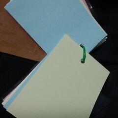 100円。作業所のお品購入品。手すき紙　メモブック。かわいいお品です。ほかにも無料のカーディガン、雑誌、つけえり、コートにもなるカーディガン500円にてだしてます。大森駅改札口アトレ側まで、日曜日これる方。よろしくお願いいたします。の画像