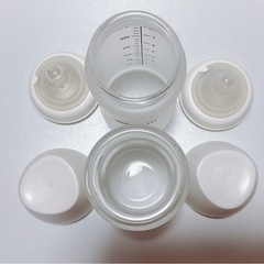 moYUUm モユム シリコンコーティングガラス哺乳瓶（240ml） 2セットの画像