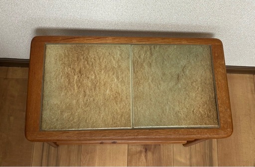 北欧ヴィンテージ　マガジンラック付　ガラストップサイドテーブル ガラストップ サイドテーブル メッキ マガジンラック ミッドセンチュー