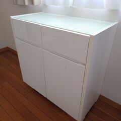 【取りに来て頂ける方限定】チェスト・ホワイト(82×40×80）の画像