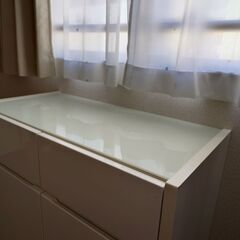 【取りに来て頂ける方限定】チェスト・ホワイト(82×40×80）の画像