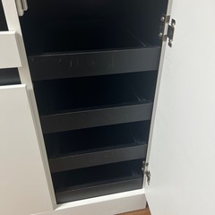 LOWYAロウヤ 90cm コンセント付レンジ台 ミドルタイプ キャビネット モノトーンの画像