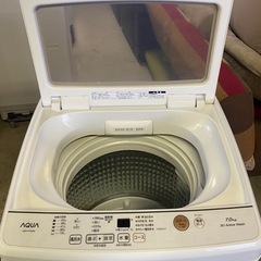 & 洗濯機　AQUA アクア　7kg AQW-P7M 2022年製　動作確認済みの画像