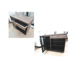 キッチンデスク 伸長式 カウンター 高さ72㎝ 間仕切り おしゃれ キッチンカウンター 食器棚 キャビネット 西岡店の画像