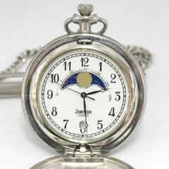 ジャンク CITIZEN 6185-L09278 クオーツ式懐中時計 ハンターケース 3針 デイト ムーンフェイズ 25年12月電池交換 札幌市 清田区 平岡の画像