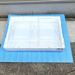 ＴＲＵＳＣＯ　オリコン　α折りたたみコンテナ　５０Ｌ　透明　透明　中古の画像